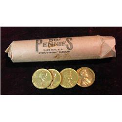 473. 1964 D Original BU Bankwrapped Roll of Lincoln Cents. (50 pcs.).