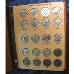 493. 1964-87 Complete Set of Kennedy Half Dollars with a 1988D & 89D also.