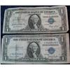 Image 1 : 542. Series 1935D & E $1 Silver Certificates. One autographed and the other