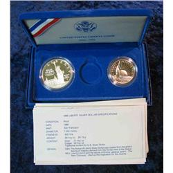 557. 1986 Statue of Liberty Two-Piece Proof Set in a Three-piece Box.