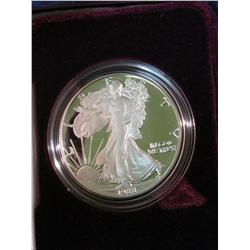 563. 1988 S U.S. American Eagle Proof Silver Dollar in original box as issued.  