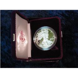 565. 1988 S U.S. American Eagle Proof Silver Dollar in original box as issued.
