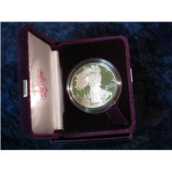 567. 1986 S U.S. American Eagle Proof Silver Dollar in original box as issued. 