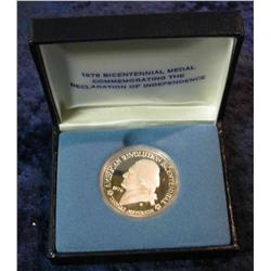 569. 1976 American Revolution Bicentennial Medal. Proof Silver. 39mm.