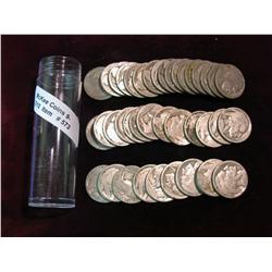 573. Roll of (40) Circulated Old Buffalo Nickels with Indian Heads. In a plastic tube.