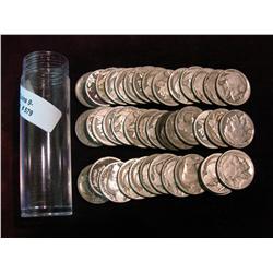 579. Roll of (40) Circulated Old Buffalo Nickels with Indian Heads. In a plastic tube.