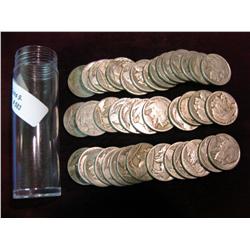 583. Roll of (40) Circulated Old Buffalo Nickels with Indian Heads. In a plastic tube.