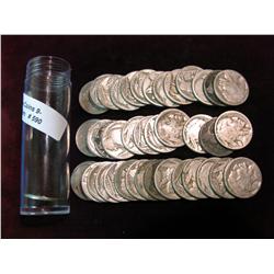 590. Roll of (40) Circulated Old Buffalo Nickels with Indian Heads. In a plastic tube.
