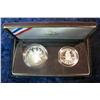 Image 1 : 596. 1989 S Two-Piece Congressional Proof Set. Half & Dollar. In original case.