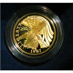 597. 1987 W Proof Gold Constitution $5 Commemorative. Original as issued.
