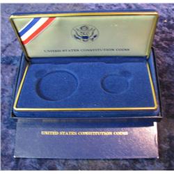 600. Empty U.S. Constitution Two-Piece Commemorative Box.