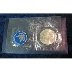 651. 1971 S Silver Eisenhower Dollar in original Government issued blue pack.