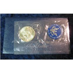 658. 1972 S Silver Eisenhower Dollar in original Government issued blue pack.