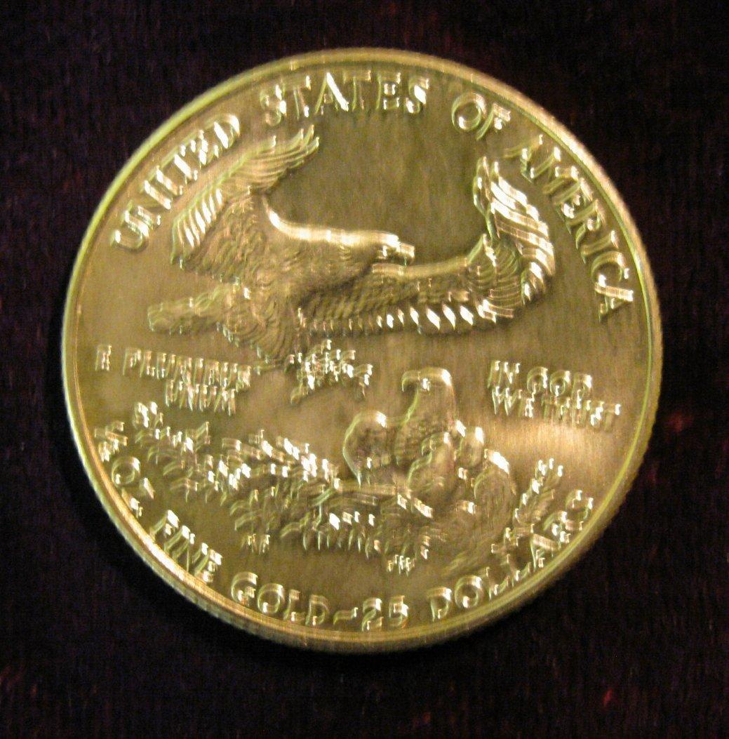 670 1986 Roman Numerals 25 Gold American Eagle Half Ounce Coin Bu