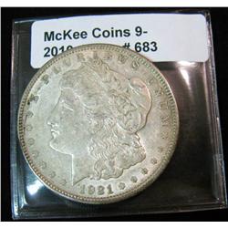 683. 1921 D Morgan Silver Dollar. EF 40.