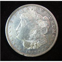 686. 1921 D Morgan Silver Dollar. EF 40.