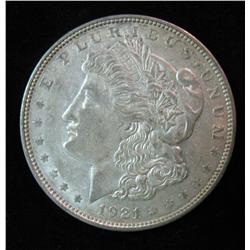 688. 1921 D Morgan Silver Dollar. EF 40.