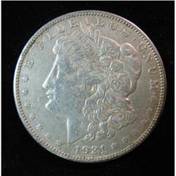 690. 1921 S Morgan Silver Dollar.VF 20.