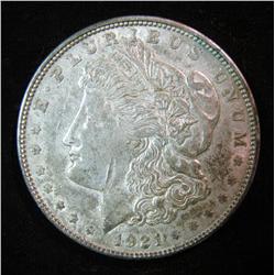 694. 1921 D Morgan Silver Dollar. EF 40.