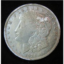 697. 1921 S Morgan Silver Dollar.VF 20.