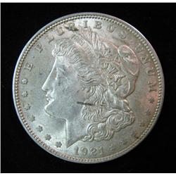 699. 1921 P Morgan Silver Dollar. AU 55