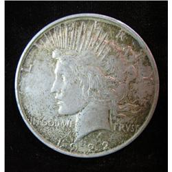 707. 1922 D U.S. Peace Silver Dollar. VF 20.