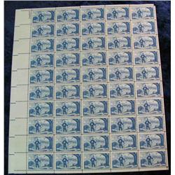 720. Original Mint Sheet 1928-1953 F.F.A. .03c Stamps.