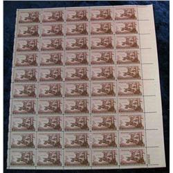 721. Original Mint Sheet of Wildlife Conservation Wild Turkey .03c Stamps.