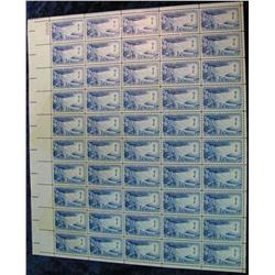 727. Original Mint Sheet of 1956 Children's Stamp .03c each times 50.