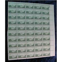 729. Original Mint Sheet of National Capital Sesquicentennial .03c  Stamps.