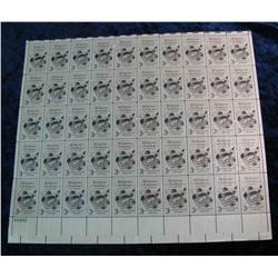 732. Original Mint Sheet of Religious Freedom in America .03c Stamps.