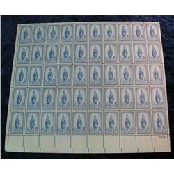 737. Original Mint Sheet of 1800-1950 National Capital Sesquicentennial .03c Stamps.