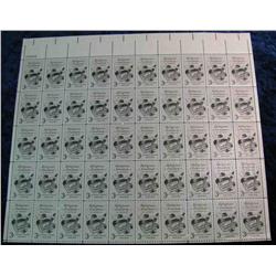 741. Original Mint Sheet of Religious Freedom in America .03c Stamps.