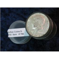 786. Roll of (20) 40% Silver U.S. Kennedy Half Dollars. Circ.