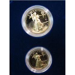 794. 1987 Proof One-Half and One Ounce American Eagle Gold Coin Set