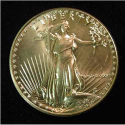 795. 1986 Uncirculated American Eagle $50 Gold One Ounce Coin.