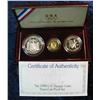 Image 2 : 798. 1992 Olympics Three-Coin Proof Set with $5 Gold. Original as issued.