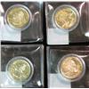 Image 2 : 827. (4) 1999 & 2000 Gold Plated Quarters.
