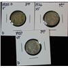Image 1 : 837. 1935D F, 36P EF & 37P VF Buffalo Nickels.