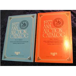 848. 1977 Set of 2-ANA  Auction Kagin's Cataloges