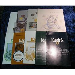 850. (9) Kagin's Auction & Fixed Price Cataolges.