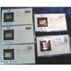 Image 2 : 982. (5) 22K Gold Stamps First Day Covers 1981-1983