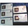 Image 1 : 985. (5) 22K Gold Stamps First Day Covers 1983-1990