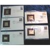 Image 2 : 985. (5) 22K Gold Stamps First Day Covers 1983-1990