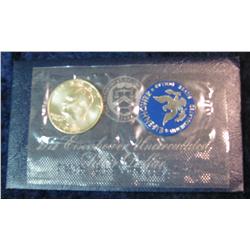 1106. 1972S Silver Eisenhower Dollar. BU in Blue Envelope.