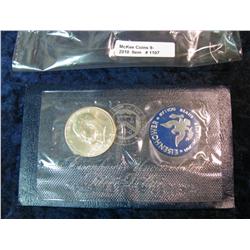 1107. 1973S Silver Eisenhower Dollar. BU in Blue Envelope.