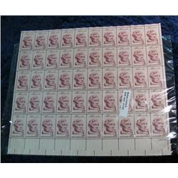 1127. Mint Sheet of 50 3c Lincoln Stamps.
