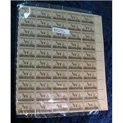 1132. Mint Sheet of 50 3c Wildlife Conservation Stamps.