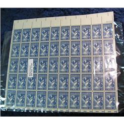 1139. Mint Sheet of 50 3c Steel Centennial Stamps.
