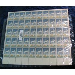 1142. Mint Sheet of 50 3c Wildlife Conservation Stamps.